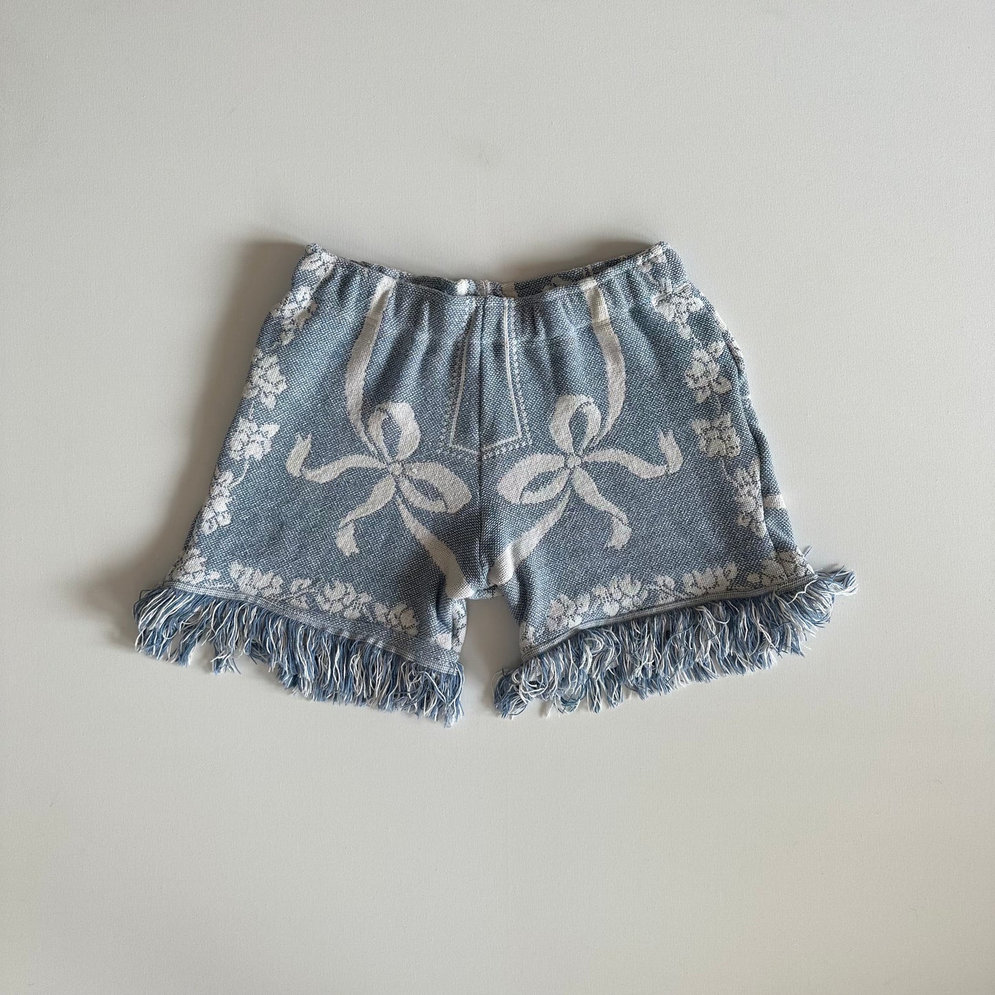 Cut and Sew Ribbon Tapestry Shorts