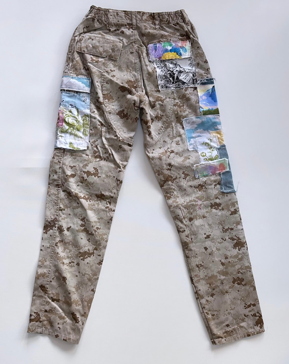 1 of 1 Vintage Light Camo Reworked Patchwork Cargo Pant