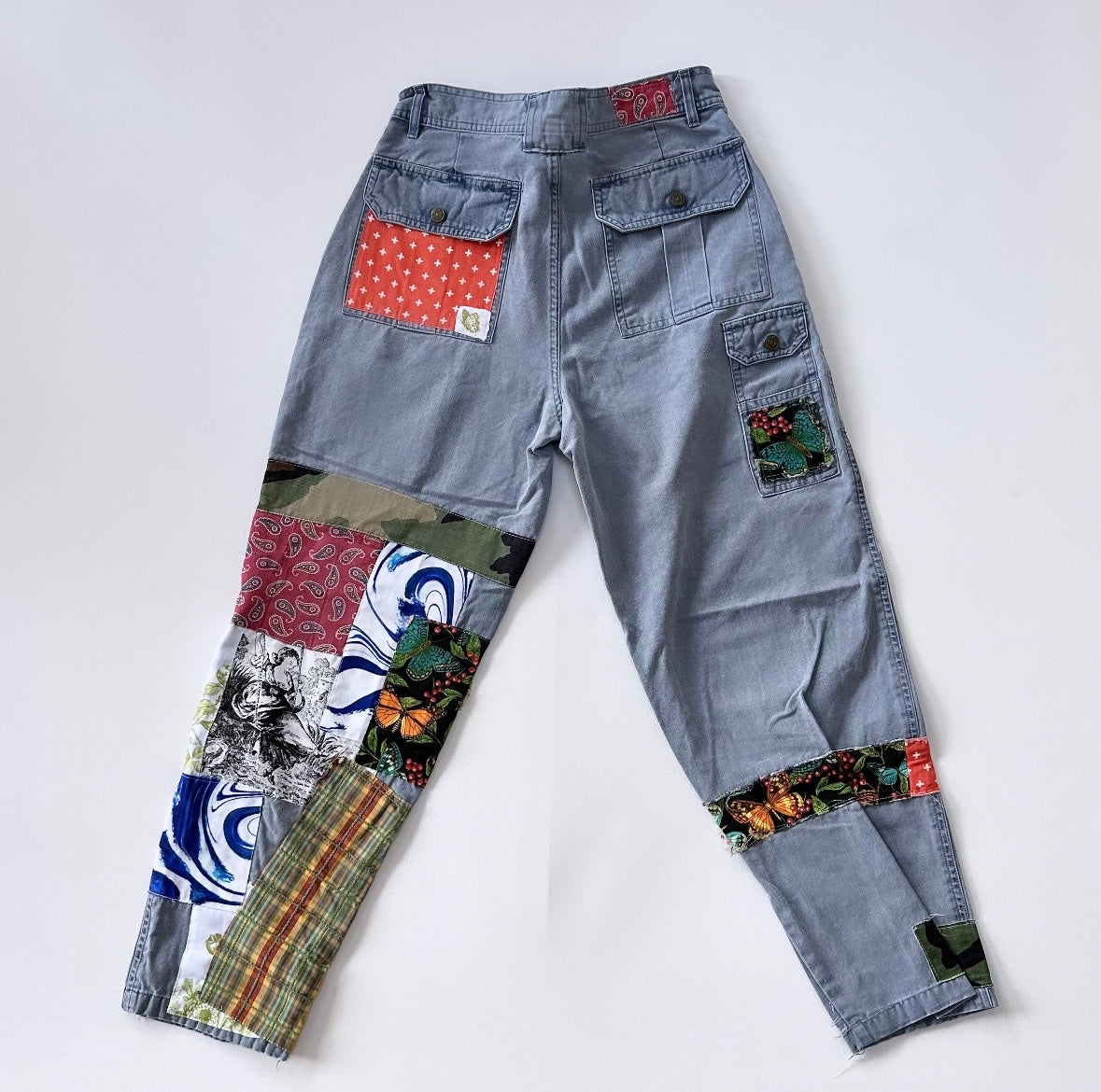 1 of 1 Vintage Blue Reworked Patchwork Cargo Pant