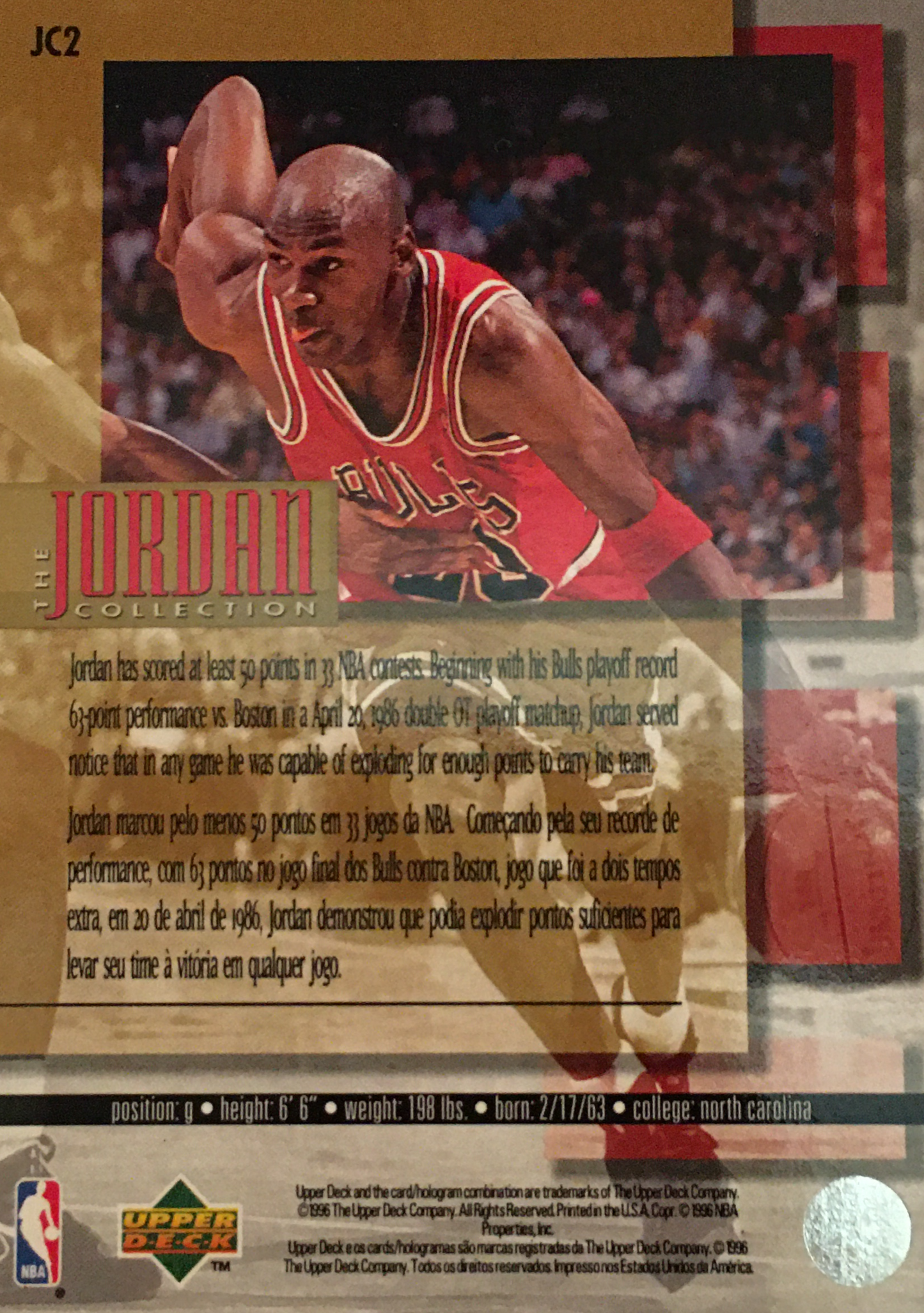 Michael Jordan Upper deck JC2