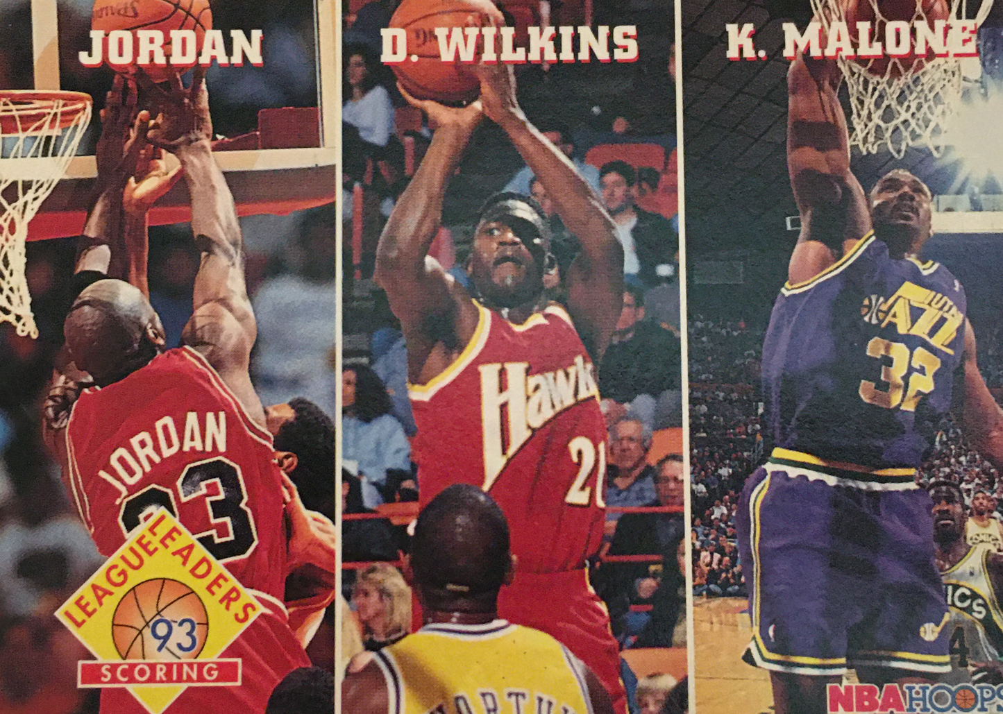 Michael Jordan Domonique Williams & Karl Malone NBA Hoops 283